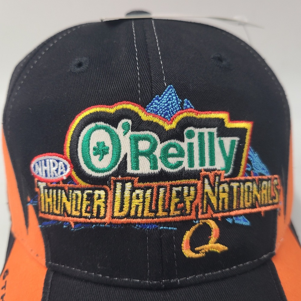 Vintage NHRA Thunder Valley Nationals Hat Adjustable Black Orange 2006 Bristol - Picture 4 of 11